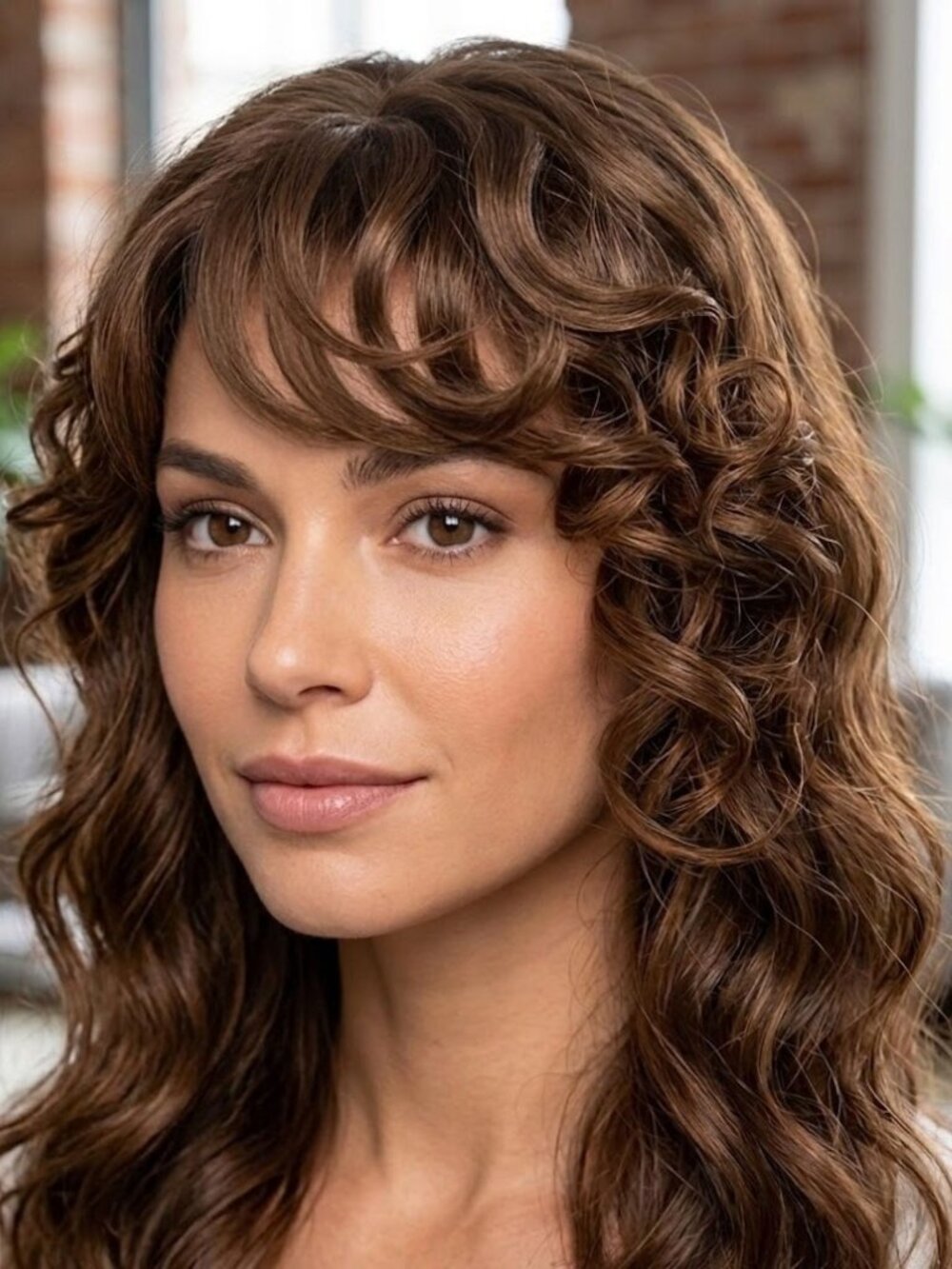 Christine Jordan CJ Clip On Bang Hair Piece Brown Bangs A5065 Human Hair 12B